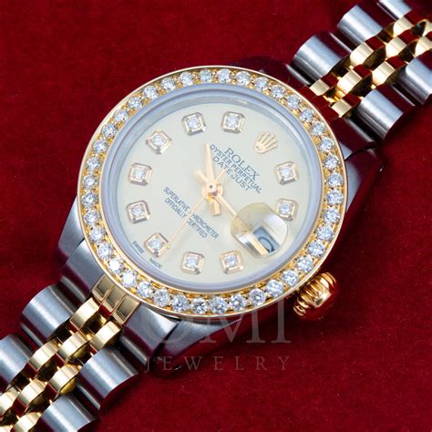 rolex oyster perpetual datejust ladies diamond watch 1.50ct custom|rolex oyster perpetual girl.